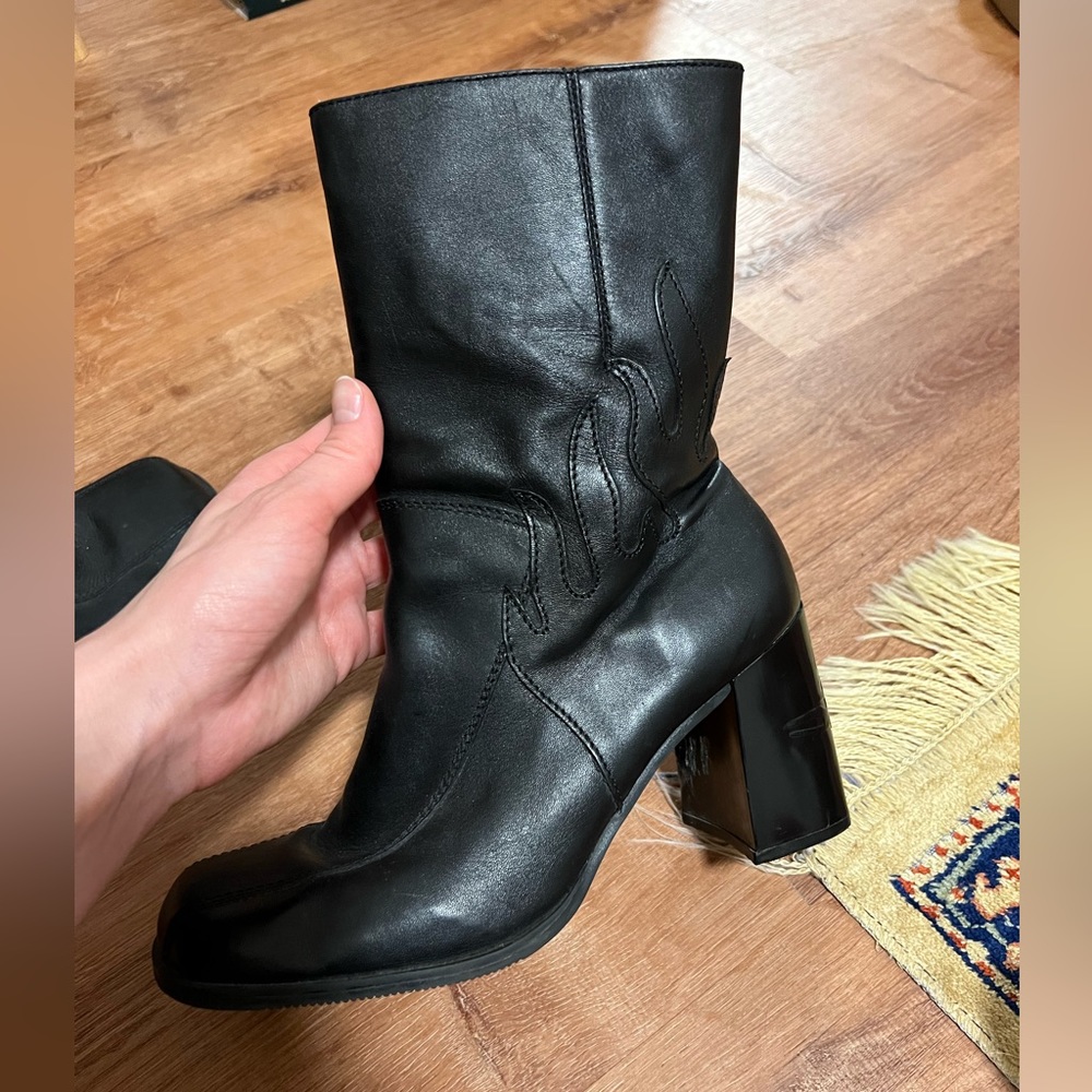 Harley Davidson black heeled boots